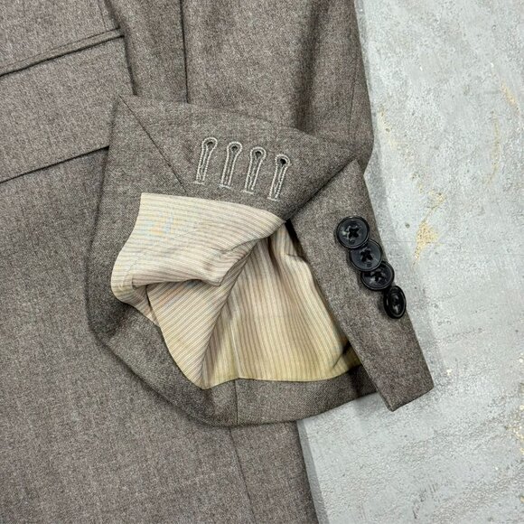 Banana Republic Suit Vitale Barberis Canonico 120s Flannel Wool 2pc 38R 32x31 - Picture 6 of 16